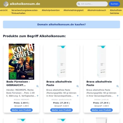 Screenshot alkoholkonsum.de