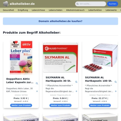 Screenshot alkoholleber.de