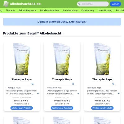 Screenshot alkoholsucht24.de