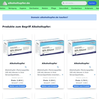 Screenshot alkoholtupfer.de