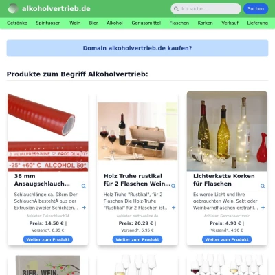 Screenshot alkoholvertrieb.de