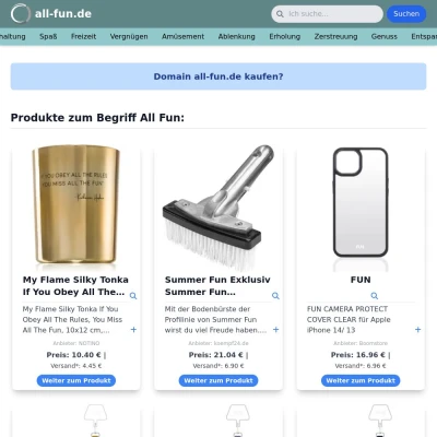 Screenshot all-fun.de