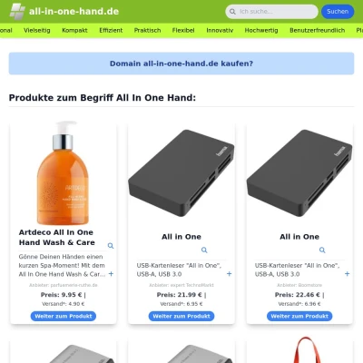 Screenshot all-in-one-hand.de