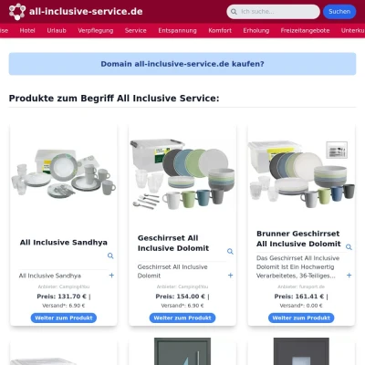 Screenshot all-inclusive-service.de