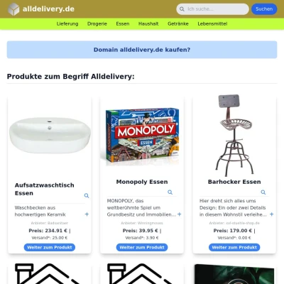 Screenshot alldelivery.de