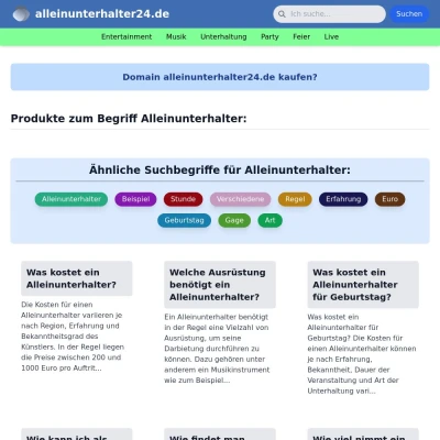 Screenshot alleinunterhalter24.de