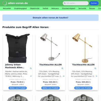 Screenshot allen-voran.de