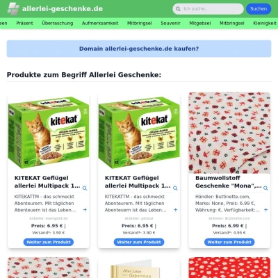 Screenshot allerlei-geschenke.de