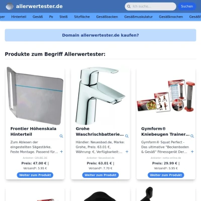 Screenshot allerwertester.de