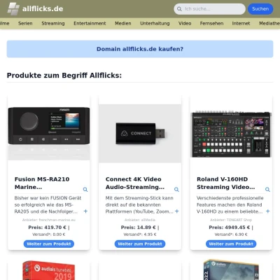 Screenshot allflicks.de