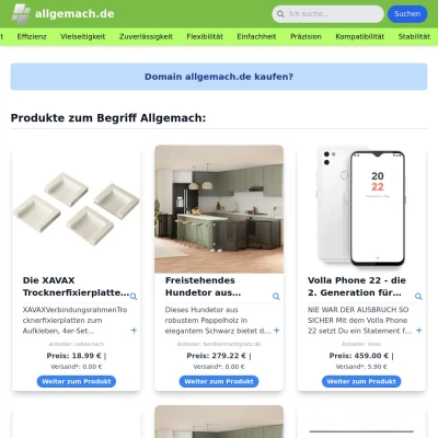 Screenshot allgemach.de