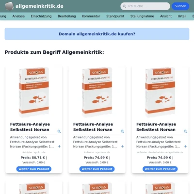 Screenshot allgemeinkritik.de