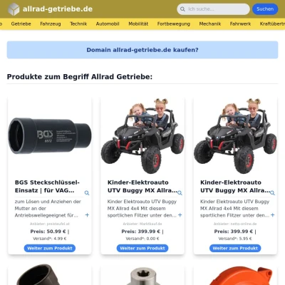 Screenshot allrad-getriebe.de