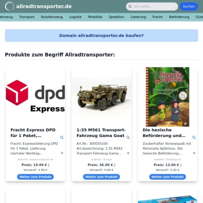 Screenshot allradtransporter.de