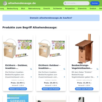 Screenshot allsehendesauge.de