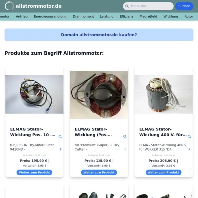 Screenshot allstrommotor.de