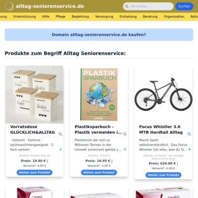 Screenshot alltag-seniorenservice.de