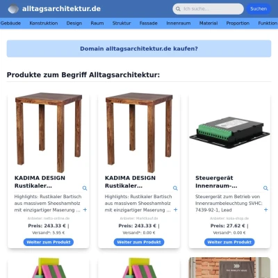 Screenshot alltagsarchitektur.de