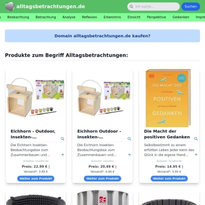 Screenshot alltagsbetrachtungen.de