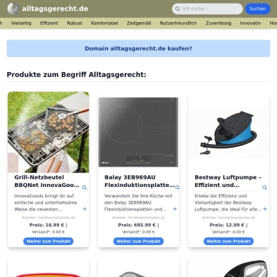 Screenshot alltagsgerecht.de