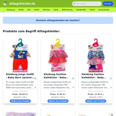 Screenshot alltagskleider.de
