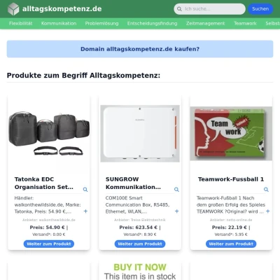 Screenshot alltagskompetenz.de