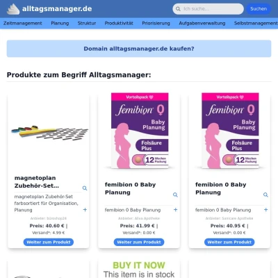 Screenshot alltagsmanager.de