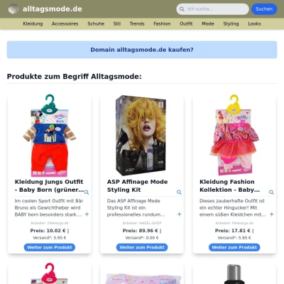 Screenshot alltagsmode.de
