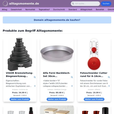 Screenshot alltagsmomente.de