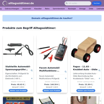 Screenshot alltagsoldtimer.de