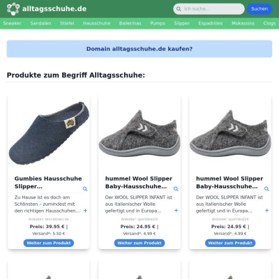 Screenshot alltagsschuhe.de