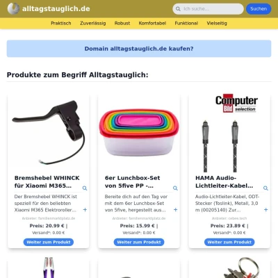 Screenshot alltagstauglich.de