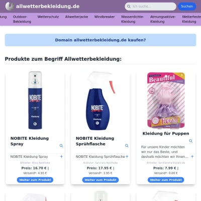 Screenshot allwetterbekleidung.de