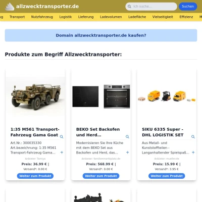 Screenshot allzwecktransporter.de