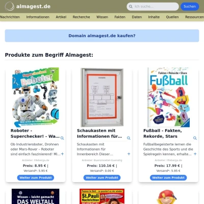 Screenshot almagest.de