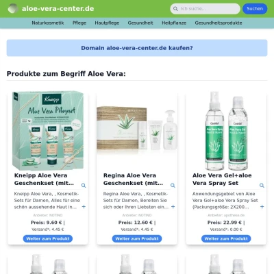 Screenshot aloe-vera-center.de