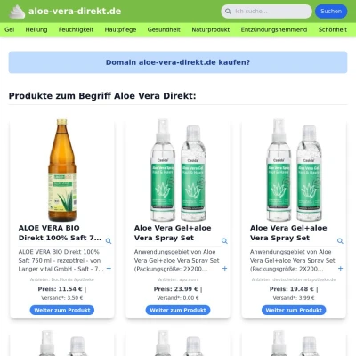 Screenshot aloe-vera-direkt.de