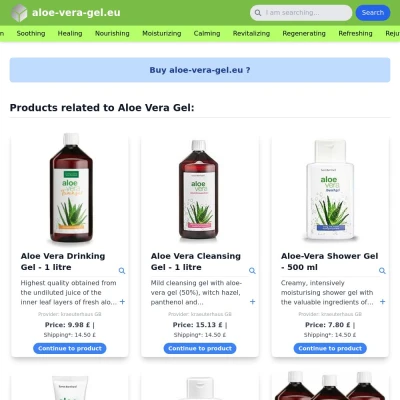 Screenshot aloe-vera-gel.eu