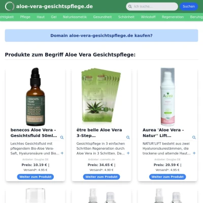 Screenshot aloe-vera-gesichtspflege.de