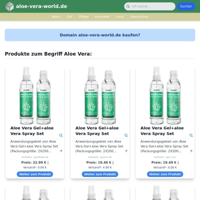 Screenshot aloe-vera-world.de