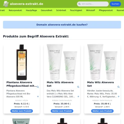 Screenshot aloevera-extrakt.de