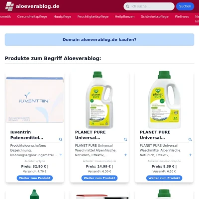 Screenshot aloeverablog.de