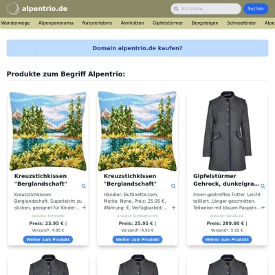 Screenshot alpentrio.de