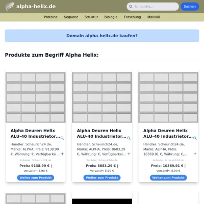 Screenshot alpha-helix.de