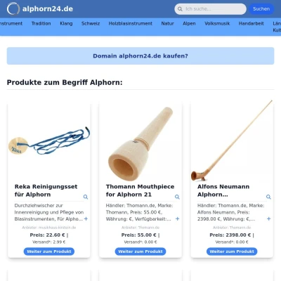 Screenshot alphorn24.de