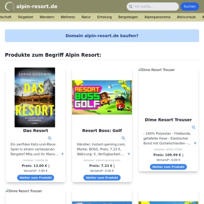 Screenshot alpin-resort.de