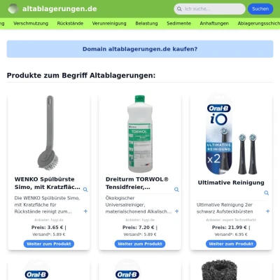 Screenshot altablagerungen.de