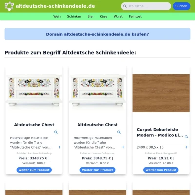Screenshot altdeutsche-schinkendeele.de