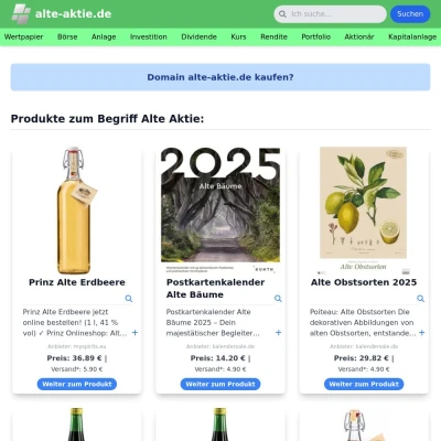 Screenshot alte-aktie.de