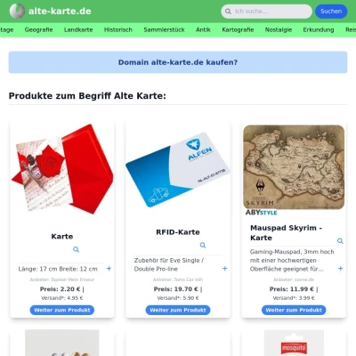 Screenshot alte-karte.de